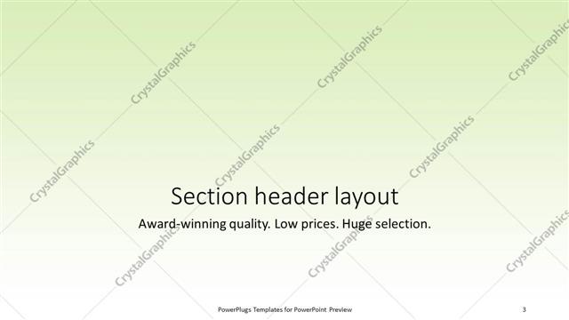 Section Header presentation slide layout