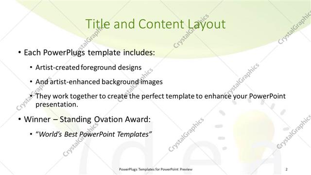 Title and Content presentation slide layout