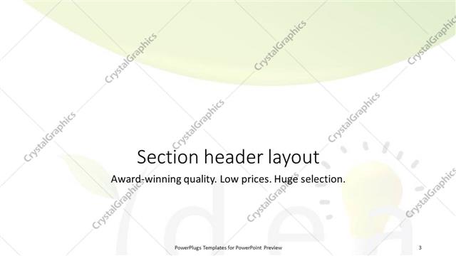 Section Header presentation slide layout