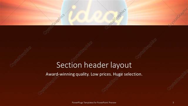 Section Header presentation slide layout