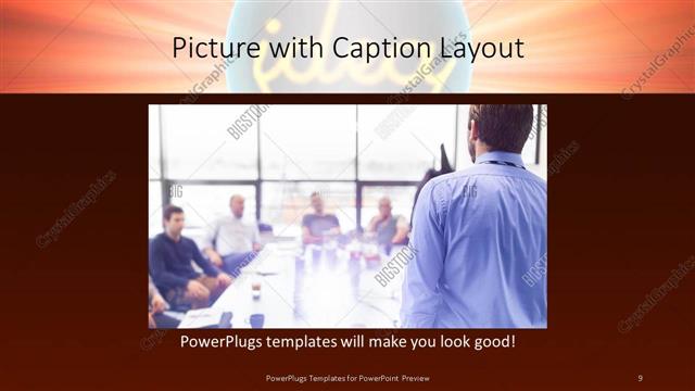 Picture with Caption presentation slide layout