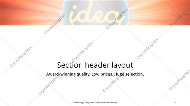 Section Header presentation slide layout
