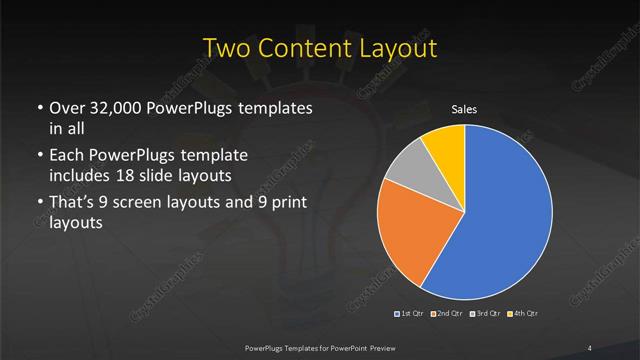 Two Content presentation slide layout