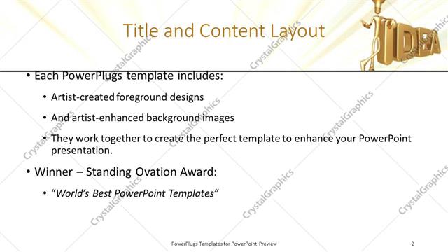 Title and Content presentation slide layout