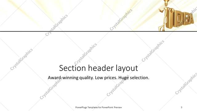 Section Header presentation slide layout
