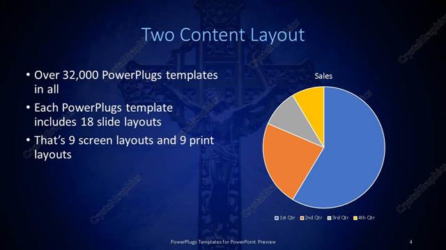 Two Content presentation slide layout
