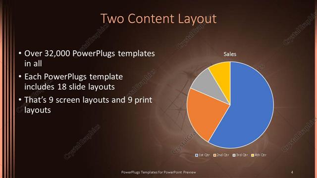 Two Content presentation slide layout