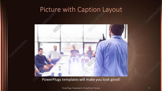 Picture with Caption presentation slide layout