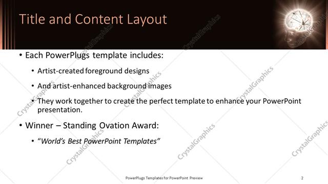 Title and Content presentation slide layout