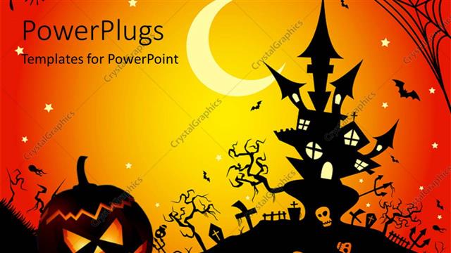  Presentation with night - Illustration of a Halloween night