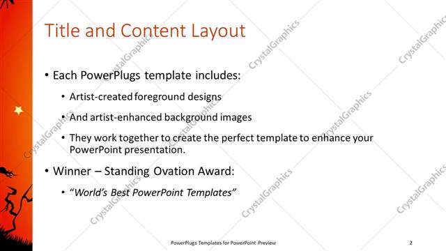 Title and Content presentation slide layout