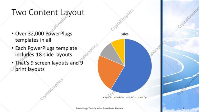 Two Content presentation slide layout