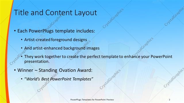 Title and Content presentation slide layout