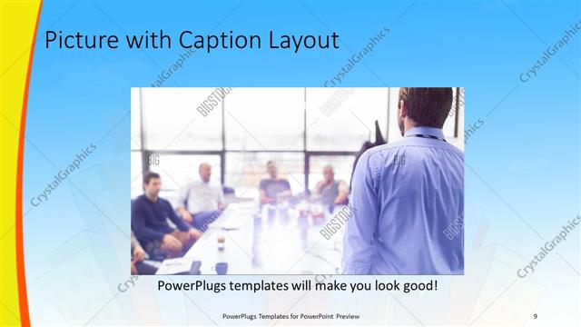 Picture with Caption presentation slide layout