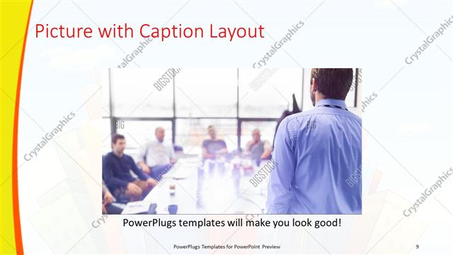 Picture with Caption presentation slide layout