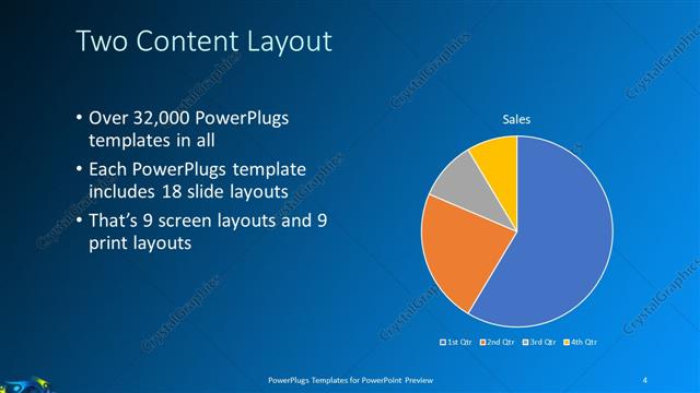 Two Content presentation slide layout