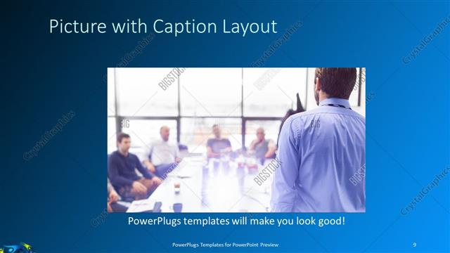 Picture with Caption presentation slide layout