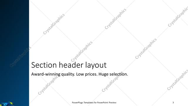 Section Header presentation slide layout
