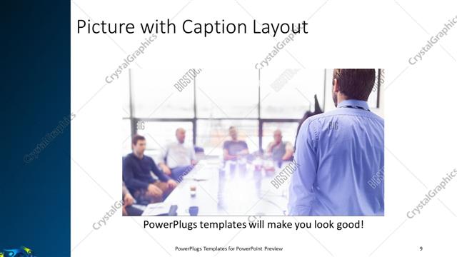Picture with Caption presentation slide layout