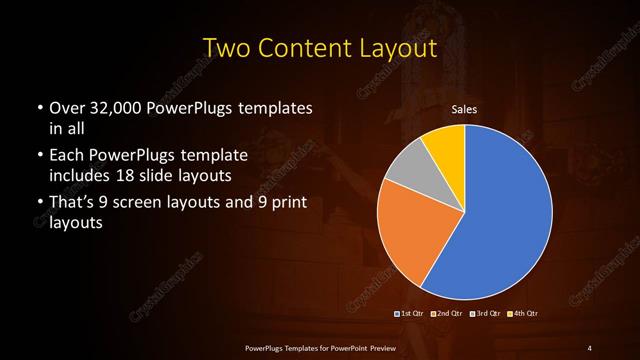 Two Content presentation slide layout