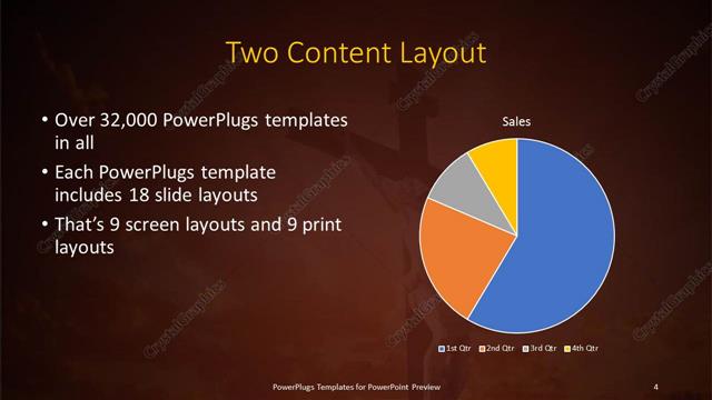 Two Content presentation slide layout