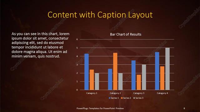 Content with Caption presentation slide layout