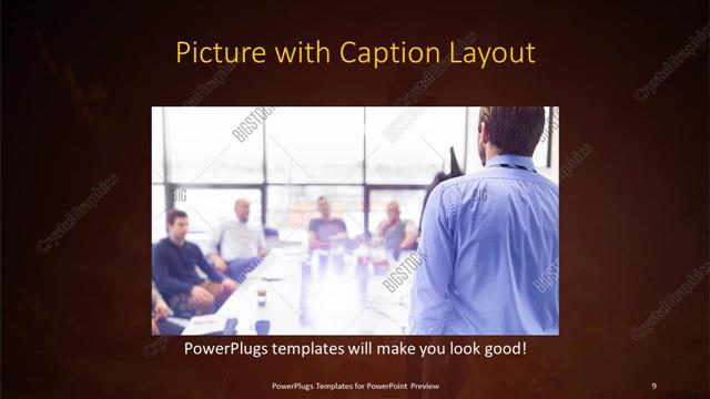 Picture with Caption presentation slide layout