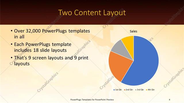 Two Content presentation slide layout