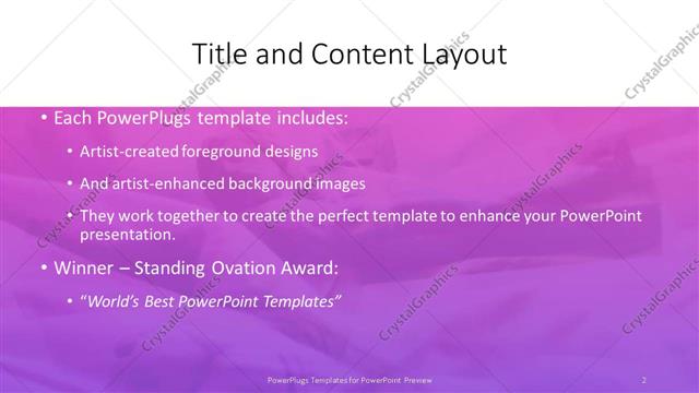 Title and Content presentation slide layout