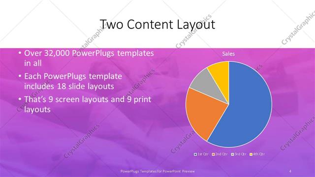 Two Content presentation slide layout