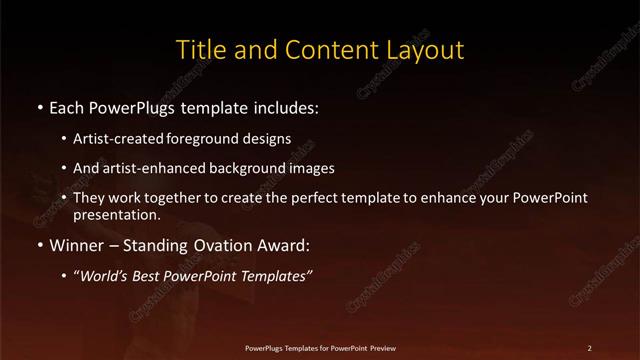 Title and Content presentation slide layout