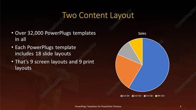 Two Content presentation slide layout