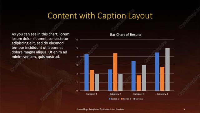 Content with Caption presentation slide layout