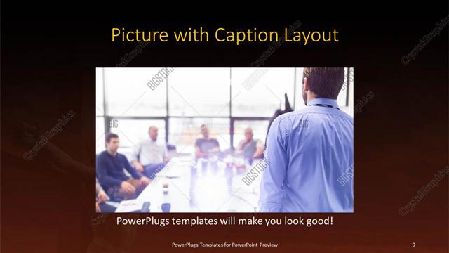Picture with Caption presentation slide layout