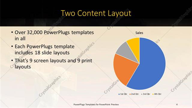 Two Content presentation slide layout
