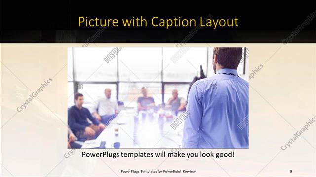 Picture with Caption presentation slide layout