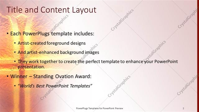 Title and Content presentation slide layout