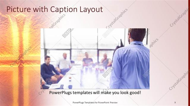 Picture with Caption presentation slide layout