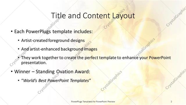 Title and Content presentation slide layout