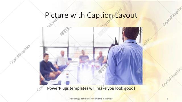 Picture with Caption presentation slide layout
