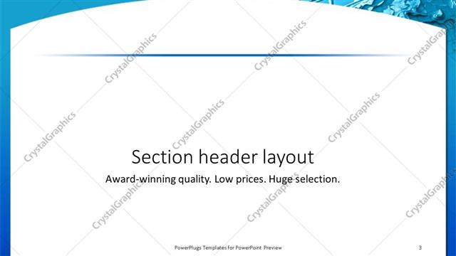 Section Header presentation slide layout