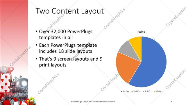 Two Content presentation slide layout