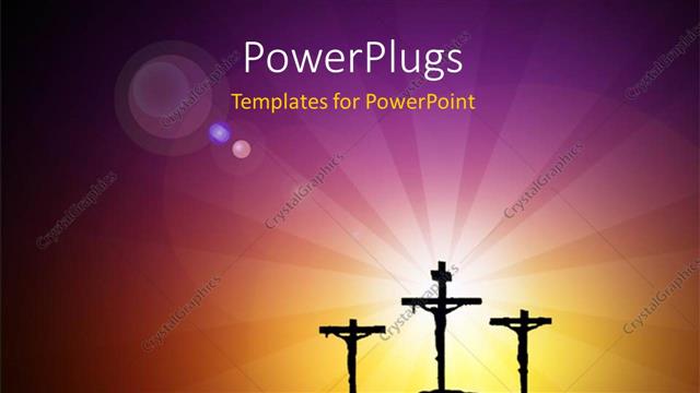  Presentation with crucifix - Images of crucifix with a shinning bright light behind