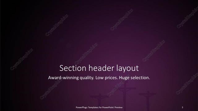Section Header presentation slide layout
