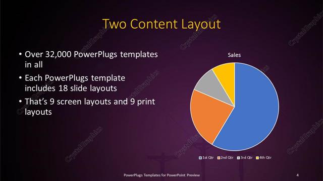 Two Content presentation slide layout