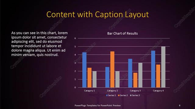 Content with Caption presentation slide layout