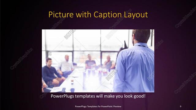 Picture with Caption presentation slide layout