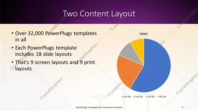 Two Content presentation slide layout