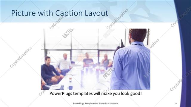 Picture with Caption presentation slide layout