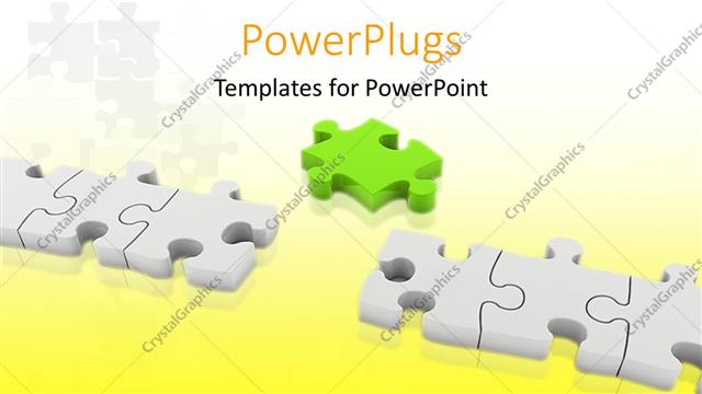  Presentation with important - A number of puzzle pieces with yellowish background